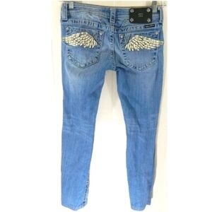 Miss Me Angel Wings Studded Skinny Jeans